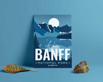 Banff National Park 'Explored' Poster - Park Posters - Home Decor - Canada Park - Gift - Wall Art - Mother's Day