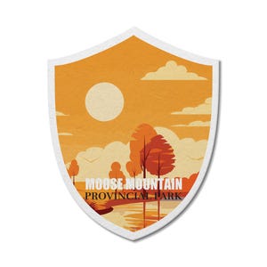 Moose Mountain Saskatchewan Provincial Park waterdichte vinylsticker, laptopstickers, aangepaste stickers, stickerspakket, Vaderdag