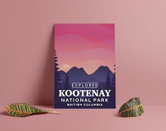 Kootenay National Park 'Explored' Poster - Park Posters - Home Decor - Canada Park - Gift - Wall Art - Mother's Day