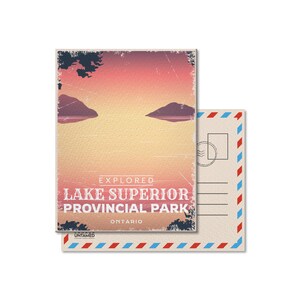 Carte postale du parc provincial du lac Supérieur en Ontario, vintage, cartes postales, parcs nationaux, Parcs Canada, cadeau, anniversaire, fête des pères