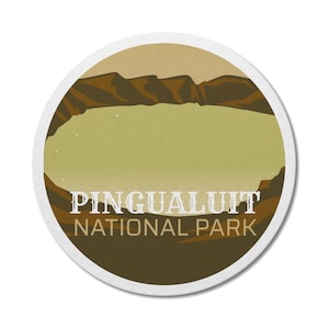 Pinualuit Quebec National Park waterdichte vinylsticker, laptopstickers, aangepaste stickers, camping, stickerspakket, Vaderdag