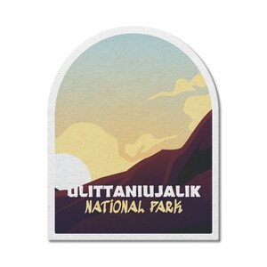 Ulitaniujalik Quebec National Park Wasserdichter Vinyl Aufkleber, Laptop Aufkleber, Benutzerdefinierte Aufkleber, Camping, Aufkleber, Vatertag