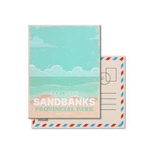 Carte postale du parc provincial de l'Ontario de Sandbanks, vintage, cartes postales, parcs nationaux, Parcs Canada, cadeau, anniversaire, fête des pères