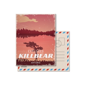 Carte postale du parc provincial Killbear de l'Ontario, vintage, cartes postales, parcs nationaux, Parcs Canada, cadeau, anniversaire, fête des pères