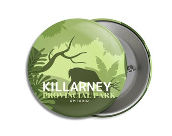 Killarney Provincial Park of Ontario Pinback Button - Canada Parks - 1.75" Buttons - Metal Buttons - Backpacking - Mother's Day