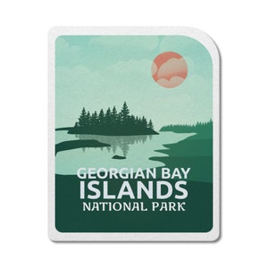 Georgian Bay Islands National Park of Canada Waterdichte vinylsticker, laptopstickers, aangepaste stickers, stickerspakket, Vaderdag