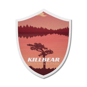 Killbear Ontario Provincial Park waterdichte vinylsticker, laptopstickers, aangepaste stickers, camping, stickerspakket, Vaderdag