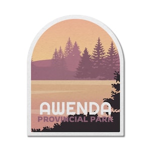 Waterdichte vinylsticker Awenda Ontario Provincial Park, laptopstickers, aangepaste stickers, camping, stickerspakket, Vaderdag
