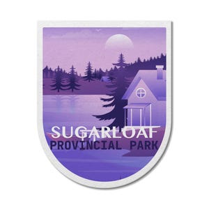 Sugarloaf New Brunswick Provincial Park waterdichte vinylsticker, laptopstickers, aangepaste stickers, stickerspakket, Vaderdag