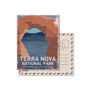 Carte postale du parc national du Canada Terra Nova, vintage, cartes postales, parcs nationaux, Parcs Canada, cadeau, anniversaire, fête des pères