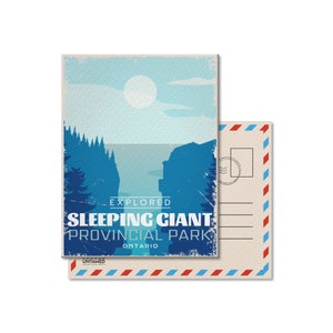Carte postale du parc provincial de l'Ontario Sleeping Giant, vintage, cartes postales, parcs nationaux, Parcs Canada, cadeau, anniversaire, fête des pères