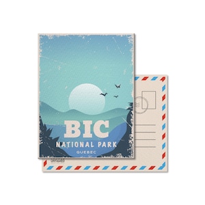 Bic Quebec National Park Postcard, Vintage, Postcards, National Parks, Canada Parks, Gift, Birthday, Canada Day