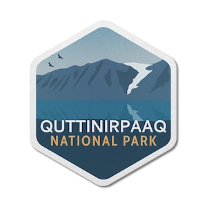 Quttinirpaaq National Park of Canada waterdichte vinylsticker, laptopstickers, aangepaste stickers, camping, stickerspakket, Vaderdag