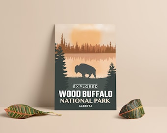 Wood Buffalo National Park 'Explored' Poster - Park Posters - Home Decor - Canada Park - Gift - Wall Art - Mother's Day