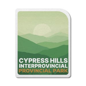 Cypress Hills Saskatchewan Provincial Park wasserdichter Vinylaufkleber, Laptop Aufkleber, benutzerdefinierte Aufkleber, Aufkleberpaket, Canada Day