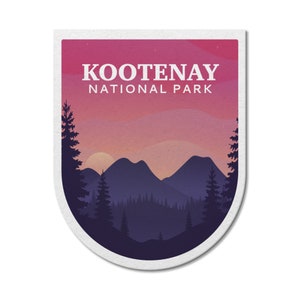 Kootenay National Park of Canada Wasserdichter Vinyl Aufkleber, Laptop Aufkleber, Benutzerdefinierte Aufkleber, Camping, Stickers Pack, Vatertag