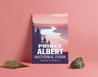 Prince Albert National Park 'Explored' Poster - Park Posters - Wohnkultur - Kanada Park - Geschenk - Wandkunst - Muttertag