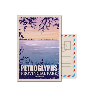 Petroglyphs Ontario Provincial Park Postkarte, Vintage, Postkarten, Nationalparks, Kanada Parks, Geschenk, Geburtstag, Vatertag