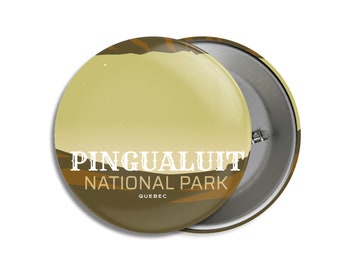 Pingualuit National Park of Quebec Pinback Button - Canada Parks - 1.75" Buttons - Metal Buttons - Backpacking - Mother's Day