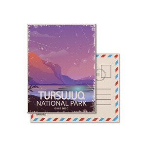 Tursujuq Quebec National Park Postcard, Vintage, Postcards, National Parks, Canada Parks, Gift, Birthday, Canada Day
