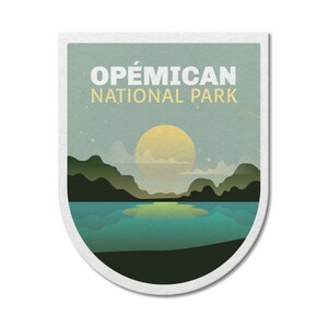 Opemican Quebec National Park waterdichte vinylsticker, laptopstickers, aangepaste stickers, camping, stickerspakket, Vaderdag