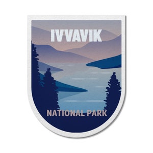 Ivvavik National Park of Canada Waterdichte vinylsticker, laptopstickers, aangepaste stickers, camping, stickerspakket, Vaderdag