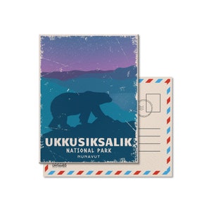 Ukkusiksalik National Park of Canada Postcard, Vintage, Postcards, National Parks, Canada Parks, Gift, Birthday, Canada Day