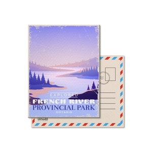 Cartão postal do Parque Provincial French River Ontario, Vintage, Cartões postais, Parques Nacionais, Parques do Canadá, Presente, Aniversário, Dia dos Pais