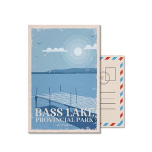 Bass Lake Ontario Provincial Park Postkarte, Vintage, Postkarten, Nationalparks, Kanada Parks, Geschenk, Geburtstag, Vatertag