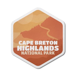 Cape Breton Highlands National Park of Canada waterdichte vinylsticker, laptopstickers, aangepaste stickers, stickerspakket, Vaderdag