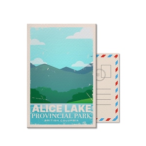 Alice Lake British Columbia Provincial Park Postkarte, Vintage, Postkarten, Nationalparks, Kanada Parks, Geschenk, Geburtstag, Vatertag