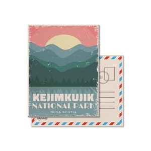 Carte postale du parc national du Canada Kejimkujik, vintage, cartes postales, parcs nationaux, Parcs Canada, cadeau, anniversaire, fête des pères
