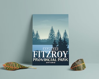 Fitzroy Provincial Park 'Explored' Poster - Park Posters - Home Decor - Canada Park - Interior Design - Wall Art - Victoria Day