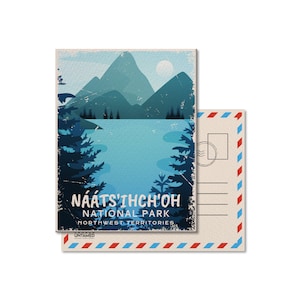 Carte postale du parc national du Canada Naats'ihch'oh, vintage, cartes postales, parcs nationaux, Parcs Canada, cadeau, anniversaire, fête du Canada