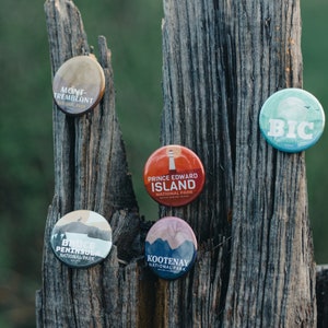 Canada & Quebec National Park Pinback Buttons