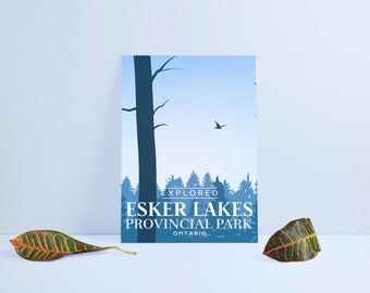 Esker Lakes Provincial Park 'Explored' Poster - Park Posters - Home Decor - Canada Park - Interior Design - Wall Art - Victoria Day