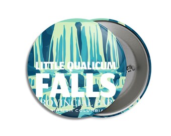 Little Qualicum Falls Provincial Park of British Columbia Pinback Button, Canada Parks, Metal Buttons, Backpacking, Mothers Day