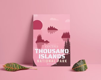 Thousand Islands National Park 'Explored' Poster - Park Posters - Home Decor - Canada Park - Gift - Wall Art - Mother's Day