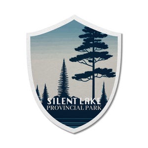 Silent Lake Ontario Provincial Park waterdichte vinylsticker, laptopstickers, aangepaste stickers, camping, stickerspakket, Vaderdag