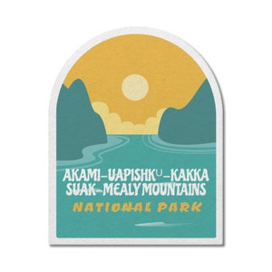 Akami-Uapishku-KakKasuak-Mealy National Park of Canada Wasserdichter Vinyl-Aufkleber, Laptop-Aufkleber, Stickers Pack, Vatertag