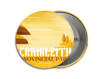 Craigleith Provincial Park of Ontario Pinback Button, Canada Parks, 1.75" Buttons, Metal Buttons, Backpacking, Mothers Day
