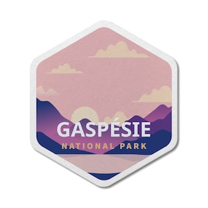 Gaspesie Quebec National Park waterdichte vinylsticker, laptopstickers, aangepaste stickers, camping, stickerspakket, Vaderdag