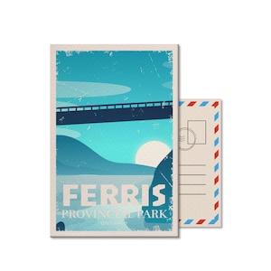 Carte postale du parc provincial Ferris de l'Ontario, vintage, cartes postales, parcs nationaux, Parcs Canada, cadeau, anniversaire, fête des pères