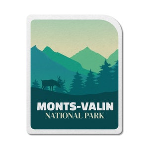 Monts-Valin Quadebe National Park Wasserdichter Vinyl Aufkleber, Laptop Aufkleber, Benutzerdefinierte Aufkleber, Camping, Aufkleber, Vatertag