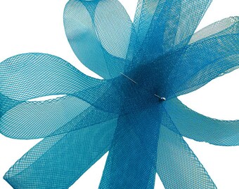 FREE SHIPPING 25 Yards Roll 2 Dark Turquoise Threaded Horsehair Braid Trim