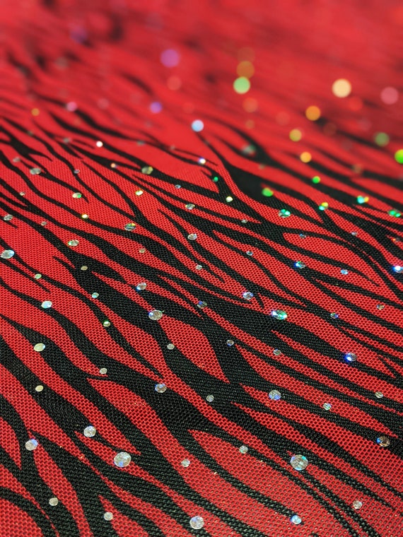 Printed stretch mesh fabric deals