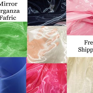 5-10 Yards of Mirror Organza Fabric - FREE SHIPPING