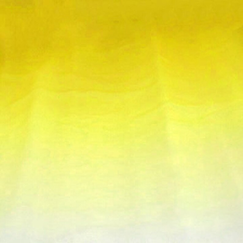 1 Yard 12 Remnant Lemon Yellow to White Ombr\u00e9 Print Chiffon Fabric FREE SHIPPING