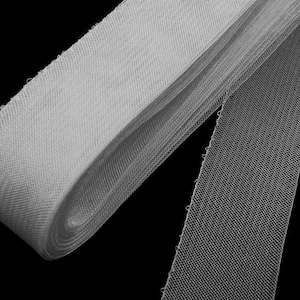 Light Gray (Silver) Threaded Horsehair Braid / Crinoline Trim - FREE SHIPPING