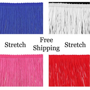 5 Yards of 6&quot; Stretch Chainette Fringe Trim - FREE SHIPPING